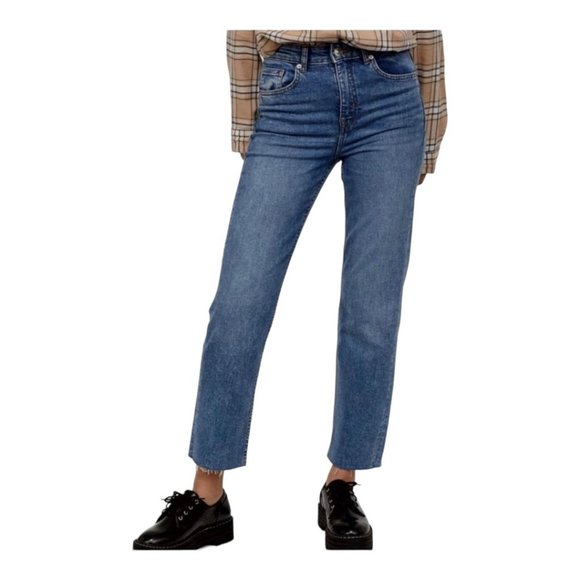 H&M Divided High Rise Raw Hem Jeans - Picture 1 of 8